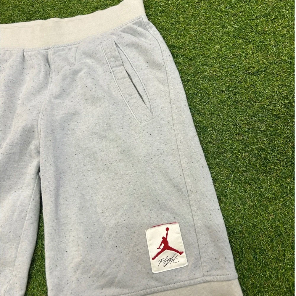 Jordan Flight Mens Speckled Fleece Basketball Shorts Grey Small R6L3BH33